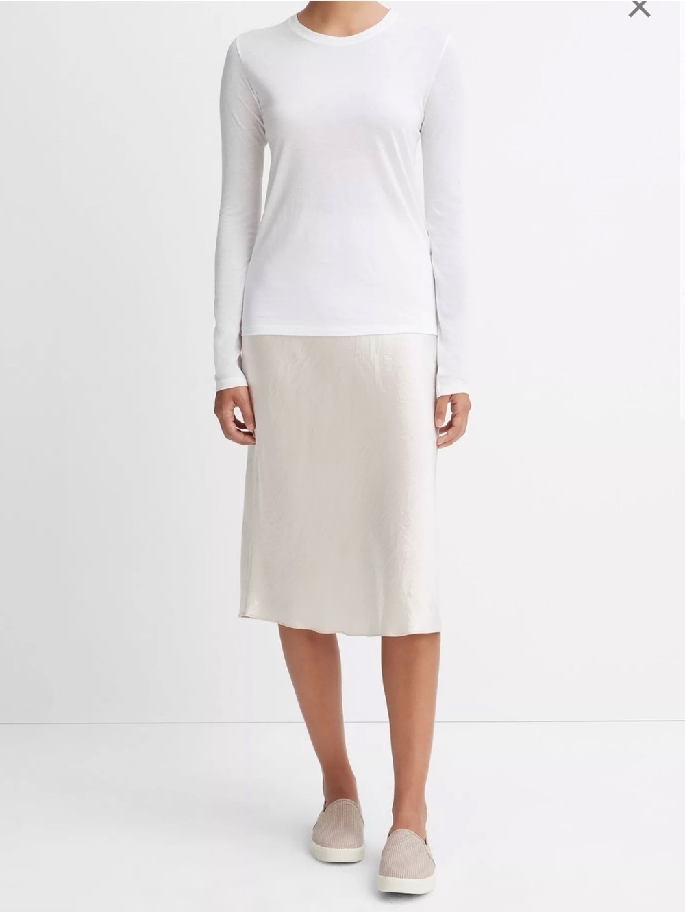Vince Crewneck Tee in Off-White
